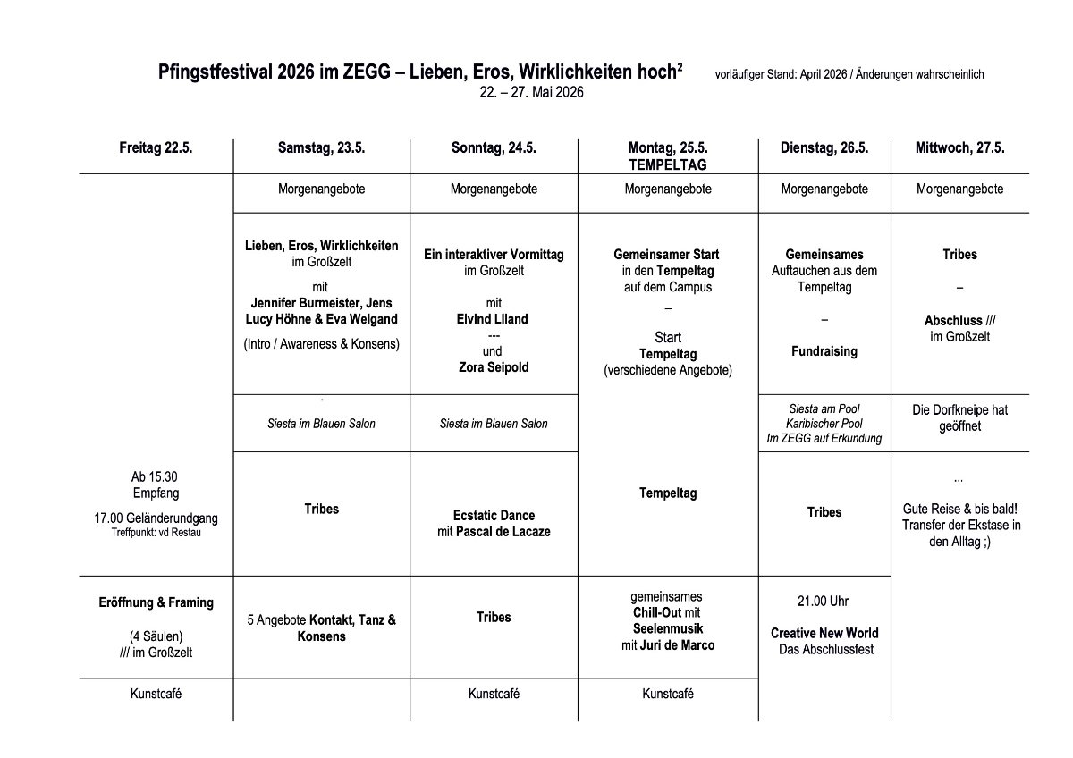 Tagesplan Pfingsten2025 ZEGG Mai